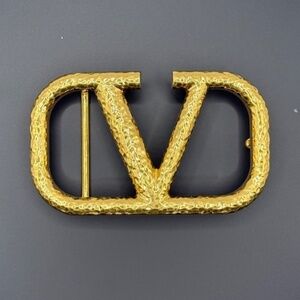 Authentic Valentino Garavani V-Logo Buckle - For 40mm Belt - Hammered Finish